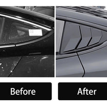 Load image into Gallery viewer, 2PCS Car Rear Window Triangle Sticker Exterior Carbon Fiber Sticker Shutter Decoration For Tesla Model 3/Y Modified Accessrories