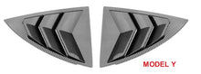 Load image into Gallery viewer, 2PCS Car Rear Window Triangle Sticker Exterior Carbon Fiber Sticker Shutter Decoration For Tesla Model 3/Y Modified Accessrories