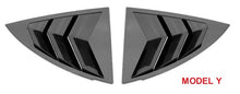 Load image into Gallery viewer, 2PCS Car Rear Window Triangle Sticker Exterior Carbon Fiber Sticker Shutter Decoration For Tesla Model 3/Y Modified Accessrories