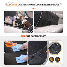 Charger l'image dans la galerie, XL Thickest EPE Cushion Car Seat Protector Mat 2 Pack Large Waterproof 600D Fabric Child Baby Seat Protector with Storage Pockets for SUV Sedan Truck Leather and Fabric Car Seat