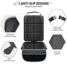 Charger l'image dans la galerie, XL Thickest EPE Cushion Car Seat Protector Mat 2 Pack Large Waterproof 600D Fabric Child Baby Seat Protector with Storage Pockets for SUV Sedan Truck Leather and Fabric Car Seat