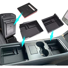 Cargar imagen en el visor de la galería, Aroham 3PCS Center Console Organizer Tray Hidden Cubby Drawer Storage Box ABS Material For Tesla Model 3 Model Y 2021 2022 2023