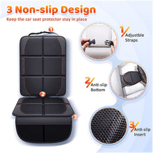 Charger l'image dans la galerie, XL Thickest EPE Cushion Car Seat Protector Mat 2 Pack Large Waterproof 600D Fabric Child Baby Seat Protector with Storage Pockets for SUV Sedan Truck Leather and Fabric Car Seat
