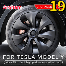 Load image into Gallery viewer, 4PCS 19-Inch Automobile Hubcap uberturbine For Tesla Model Y 2021 2022 2023Wheel Cop Cover Car Replacement Wheel Cap Full Cover Car modification

