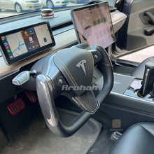 Load image into Gallery viewer, For Tesla High-end custom style steering wheel YOKE steering wheel carbon brazing dimensional steering wheel model3/modely