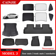 Load image into Gallery viewer, 2021 New Model 3 Car Front Trunk Mat For Tesla Model 3 2022 2023Accessories TPE Upper Trunk Mat Waterproof Lower Trunk Mat