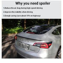 Load image into Gallery viewer, For Tesla Model Y/ Model 3 Spoiler Carbon Type Performance Carbon Fiber Rear Trunk Lip Carbon Fiber ABS Wing Car Styling
