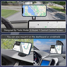 Carica l'immagine nel visualizzatore di Gallery, Car Phone Holder Mount for Tesla Model 3/X/Y/S, Marnana Invisible Magnetic Phone Mount for car, Foldaway Car Mount Phone Holder for MagSafe Design Compatible with iPhone Samsung Cell Phones - Black