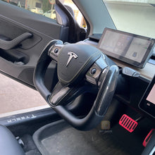 Load image into Gallery viewer, For Tesla High-end custom style steering wheel YOKE steering wheel carbon brazing dimensional steering wheel model3/modely