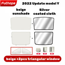 Load image into Gallery viewer, Aroham ModelY Split Upgrade Buckle Sun Shades Glass Roof Sunshade For Tesla Model Y 2022 2023Front Rear Sunroof Windshield Skylight