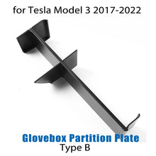 Cargar imagen en el visor de la galería, Glove Box Organizer Partition Plate for Tesla Model 3 2017-2021 2022 2023 Center Console Storage Glovebox Container Shelf