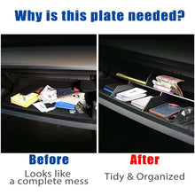 Cargar imagen en el visor de la galería, Glove Box Organizer Partition Plate for Tesla Model 3 2017-2021 2022 2023 Center Console Storage Glovebox Container Shelf