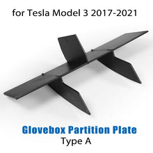 Cargar imagen en el visor de la galería, Glove Box Organizer Partition Plate for Tesla Model 3 2017-2021 2022 2023 Center Console Storage Glovebox Container Shelf