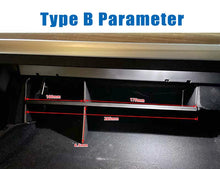 Cargar imagen en el visor de la galería, Glove Box Organizer Partition Plate for Tesla Model 3 2017-2021 2022 2023 Center Console Storage Glovebox Container Shelf
