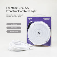 Load image into Gallery viewer, Aroham Front Ambient Light with RGB Adjustable Color Bluetooth Control Led Light Bar For Tesla Model 3 Y S X Car Accessories