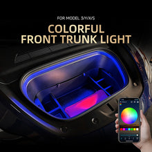 Load image into Gallery viewer, Aroham Front Ambient Light with RGB Adjustable Color Bluetooth Control Led Light Bar For Tesla Model 3 Y S X Car Accessories
