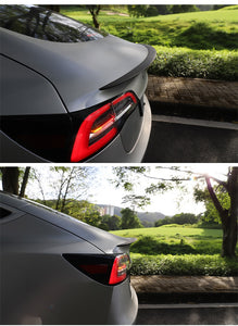 For Tesla Model Y/ Model 3 Spoiler Carbon Type Performance Carbon Fiber Rear Trunk Lip Carbon Fiber ABS Wing Car Styling
