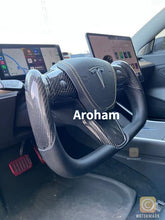 Load image into Gallery viewer, For Tesla High-end custom style steering wheel YOKE steering wheel carbon brazing dimensional steering wheel model3/modely