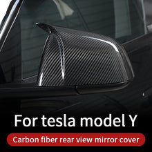 画像をギャラリービューアに読み込む, Trim For Tesla model Y 3 accessories/car model y model 3 carbon accessoires real carbon fiber Rear view mirror cover