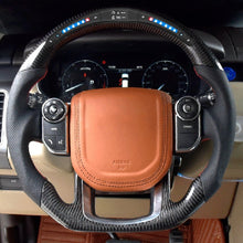 Load image into Gallery viewer, Refit Car LED Carbon fiber steering wheel For Land Rover Range Rover Velar Discovery Sport 3 4 Defender Freelander 2002-2020