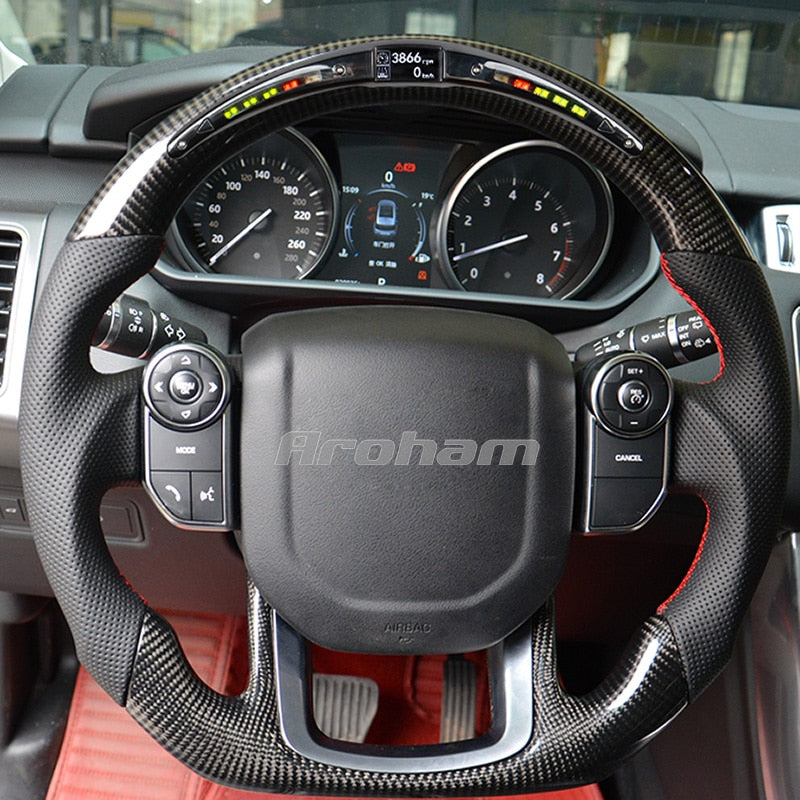 Refit Car LED Carbon fiber steering wheel For Land Rover Range Rover V –  Aroham