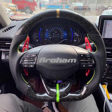 Load image into Gallery viewer, Carbon Fiber Steering Wheel For Hyundai Elantra ix35 Tucson Accent Sonata Solaris I30 Veloster Santa Fe Rohens Coupe IX25 Equus