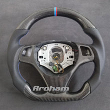 Load image into Gallery viewer, 100% Real Carbon Fiber Alcantara Leather Car Steering Wheel For BMW E90 320i 325i 330i 335i E87 120i 130i 120d No Paddle