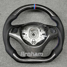 Load image into Gallery viewer, 100% Real Carbon Fiber Alcantara Leather Car Steering Wheel For BMW E90 320i 325i 330i 335i E87 120i 130i 120d No Paddle