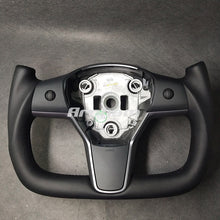 画像をギャラリービューアに読み込む, Yoke Steering Wheel No Heating Custom Carbon Fiber Or Full Leather For Tesla Model 3 Model Y 2017 2018 2019 2020 2021 2022 2023
