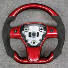 画像をギャラリービューアに読み込む, High Quality Matte Alcantara Carbon Fiber YOKE Steering Wheel For Tesla Model 3 Model Y 2017 2018 2019 2020 2021 Car Accessories