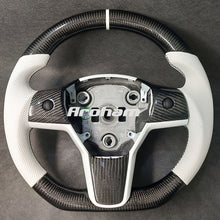 画像をギャラリービューアに読み込む, High Quality Matte Alcantara Carbon Fiber YOKE Steering Wheel For Tesla Model 3 Model Y 2017 2018 2019 2020 2021 Car Accessories