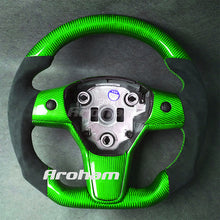 画像をギャラリービューアに読み込む, High Quality Matte Alcantara Carbon Fiber YOKE Steering Wheel For Tesla Model 3 Model Y 2017 2018 2019 2020 2021 Car Accessories