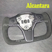 画像をギャラリービューアに読み込む, Yoke Steering Wheel No Heating Custom Carbon Fiber Or Full Leather For Tesla Model 3 Model Y 2017 2018 2019 2020 2021 2022 2023