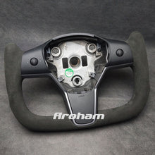 画像をギャラリービューアに読み込む, Yoke Steering Wheel No Heating Custom Carbon Fiber Or Full Leather For Tesla Model 3 Model Y 2017 2018 2019 2020 2021 2022 2023