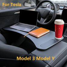 Carica l'immagine nel visualizzatore di Gallery, For Tesla Model 3 Model Y Car Steering Wheel Table Board Laptop Notebook Desk Mount Stand Universal Eating Drinking Tray Holder