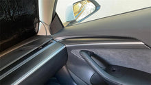Charger l'image dans la galerie, Real Carbon Fiber Interior For Tesla Model 3 Model Y Center Console Dashboard Door Trim Strip Front 2017-2020 2021 2022 2023Only For Left Drive