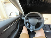 Charger l'image dans la galerie, Real Carbon Fiber Interior For Tesla Model 3 Model Y Center Console Dashboard Door Trim Strip Front 2017-2020 2021 2022 2023Only For Left Drive