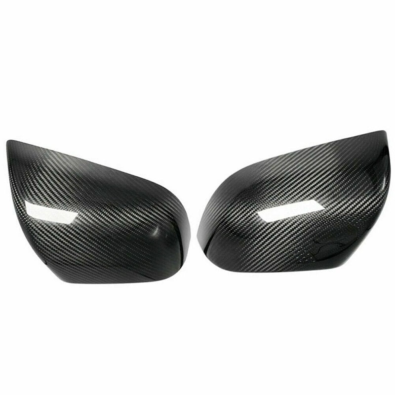 Real Dry Carbon Fiber Rear View Mirror Cover Caps Car Accessories Fit