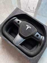 Load image into Gallery viewer, For Tesla High-end custom style steering wheel YOKE steering wheel carbon brazing dimensional steering wheel model3/modely