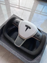 Load image into Gallery viewer, For Tesla High-end custom style steering wheel YOKE steering wheel carbon brazing dimensional steering wheel model3/modely