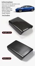 Cargar imagen en el visor de la galería, For Tesla Model 3 interior modification accessories model3 Model Y 2017-2023 central control real carbon fiber armrest box cover