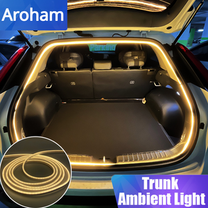 Aroham Universal 12V 5M Trunk Brighten LED Strip Modified Ambient Lighting For Tesla Model 3 Y Flexible Trunk Camping Stall Lingting