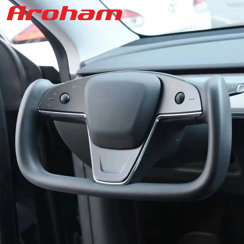 Aroham New Model S Style Yoke Steering Wheel For Tesla Model Y Model 3