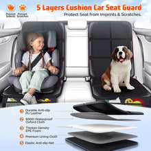 Carica l&#39;immagine nel visualizzatore di Gallery, XL Thickest EPE Cushion Car Seat Protector Mat 2 Pack Large Waterproof 600D Fabric Child Baby Seat Protector with Storage Pockets for SUV Sedan Truck Leather and Fabric Car Seat
