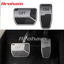 Load image into Gallery viewer, Aroham Aluminum Alloy Foot Pedal Accelerator Gas Fuel Brake Pedal Rest Pedal Pads Mats Cover For Tesla Model 3 Y Accessories
