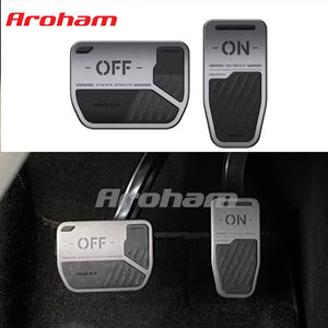 Aroham Aluminum Alloy Foot Pedal Accelerator Gas Fuel Brake Pedal Rest Pedal Pads Mats Cover For Tesla Model 3 Y Accessories