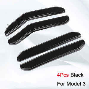 Aroham For Tesla Model 3 Y 4Pcs Car Door Anti Collision Protector Bar Stickers Side Edge Guards Cover Protection Strip