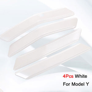 Aroham For Tesla Model 3 Y 4Pcs Car Door Anti Collision Protector Bar Stickers Side Edge Guards Cover Protection Strip