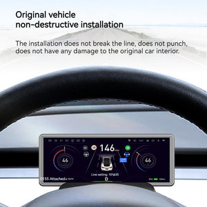 Aroham For Model 3 Y 6.86'' HUD Screen Dashboard Cluster Instrument Heads Up Display 2.5D IPS HD Modification Accessories Speedometer