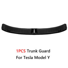 Carica l&#39;immagine nel visualizzatore di Gallery, Trunk Plate Cover Leather Style Rubber Protector For Tesla Model Y Threshold Bumper Guards Anti-dirty Pad Prevent Scratching
